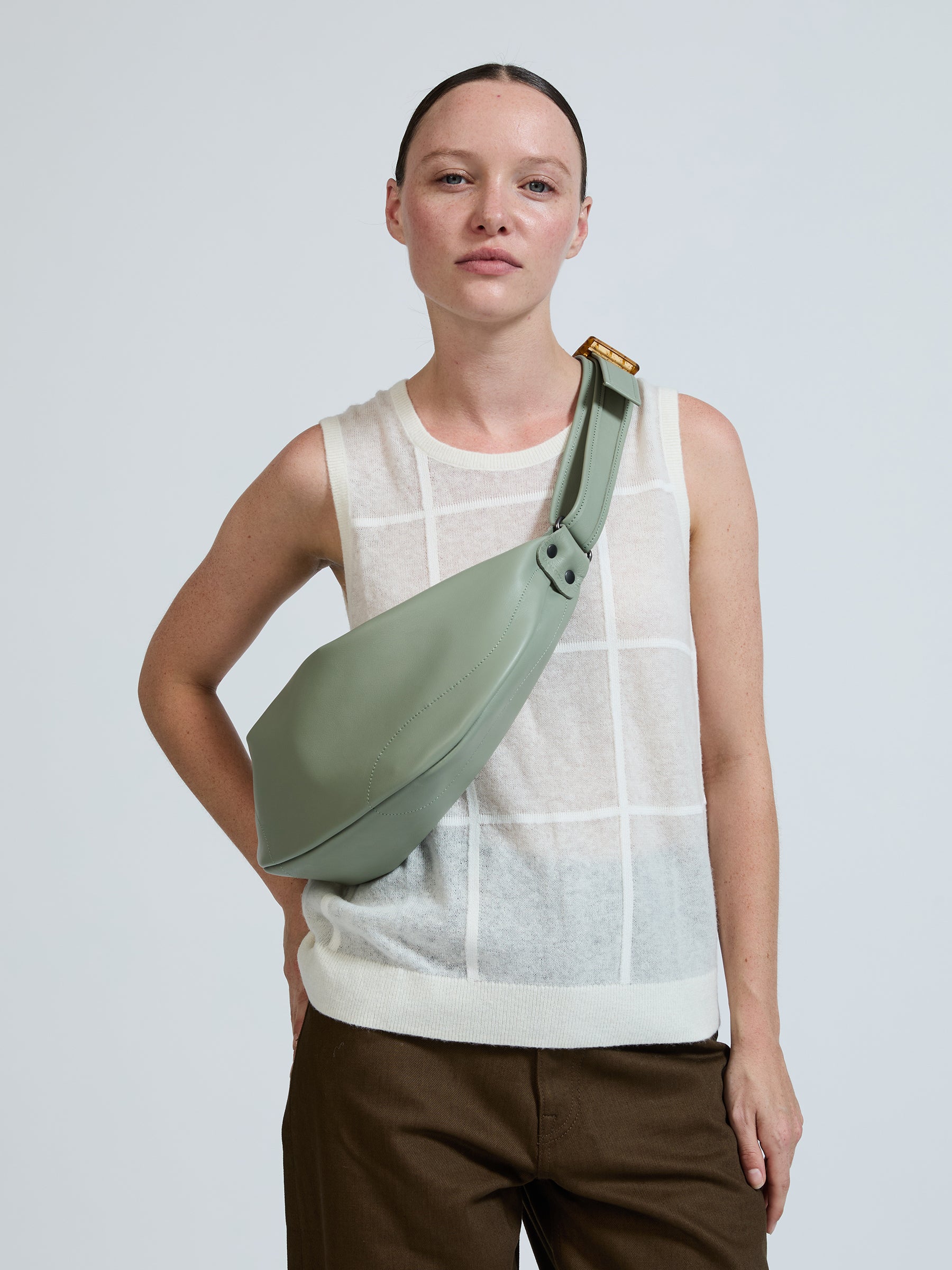 SAC DEMI-LUNE PETIT LUNA CUIR