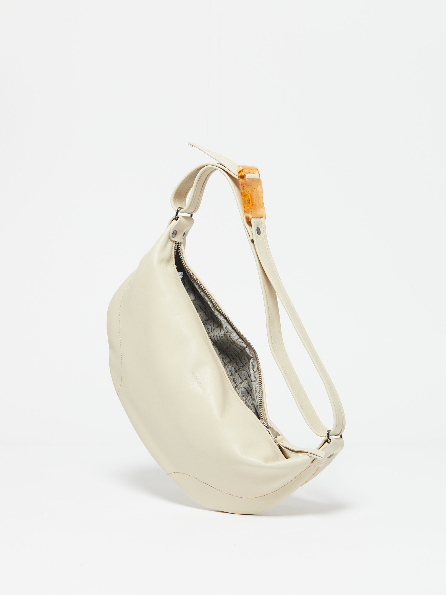 PETIT LUNA LEATHER HALF-MOON BAG