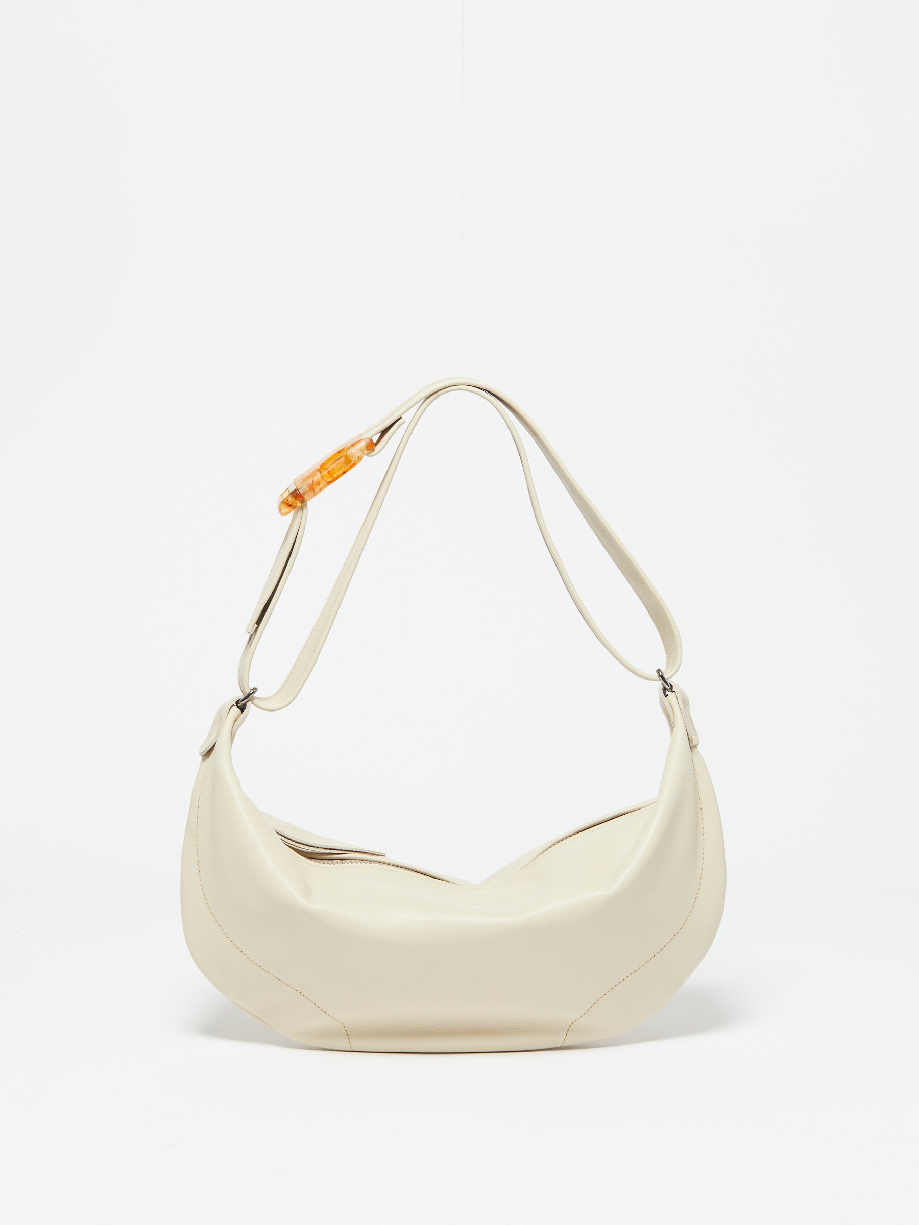 PETIT LUNA LEATHER HALF-MOON BAG