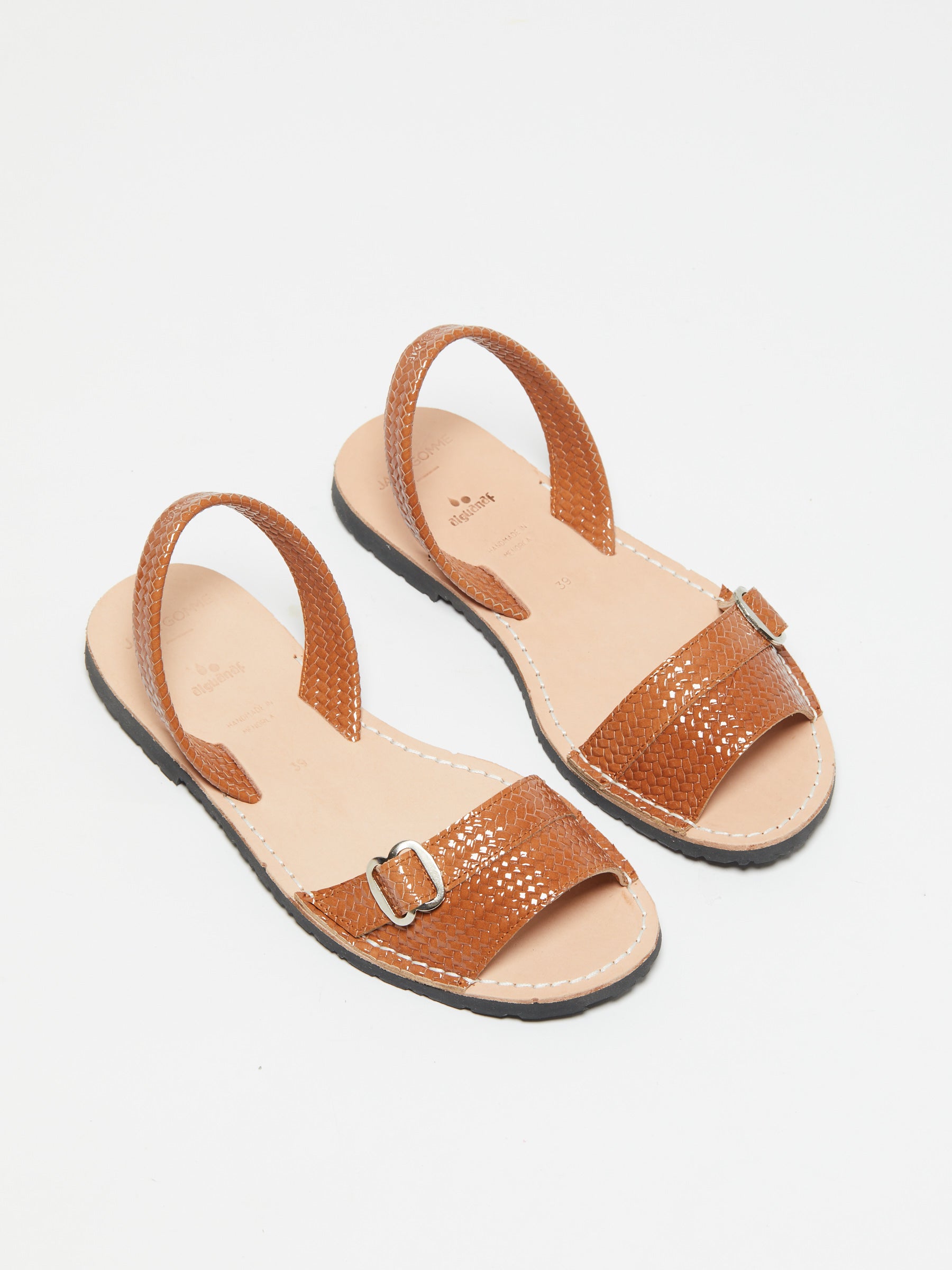 SANDALES NURIA CUIR TRESSÉ - JACK GOMME