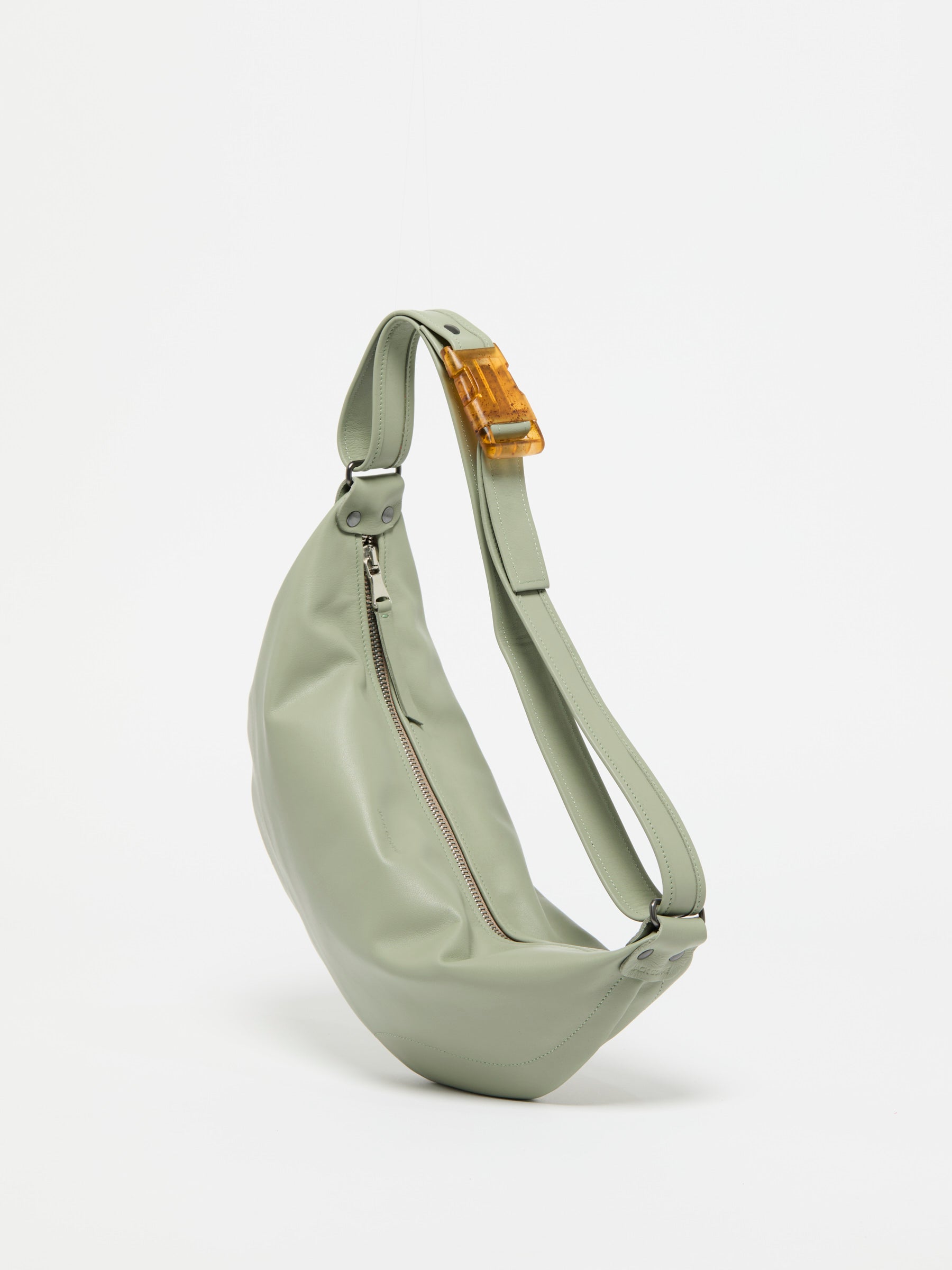 PETIT LUNA LEATHER HALF-MOON BAG