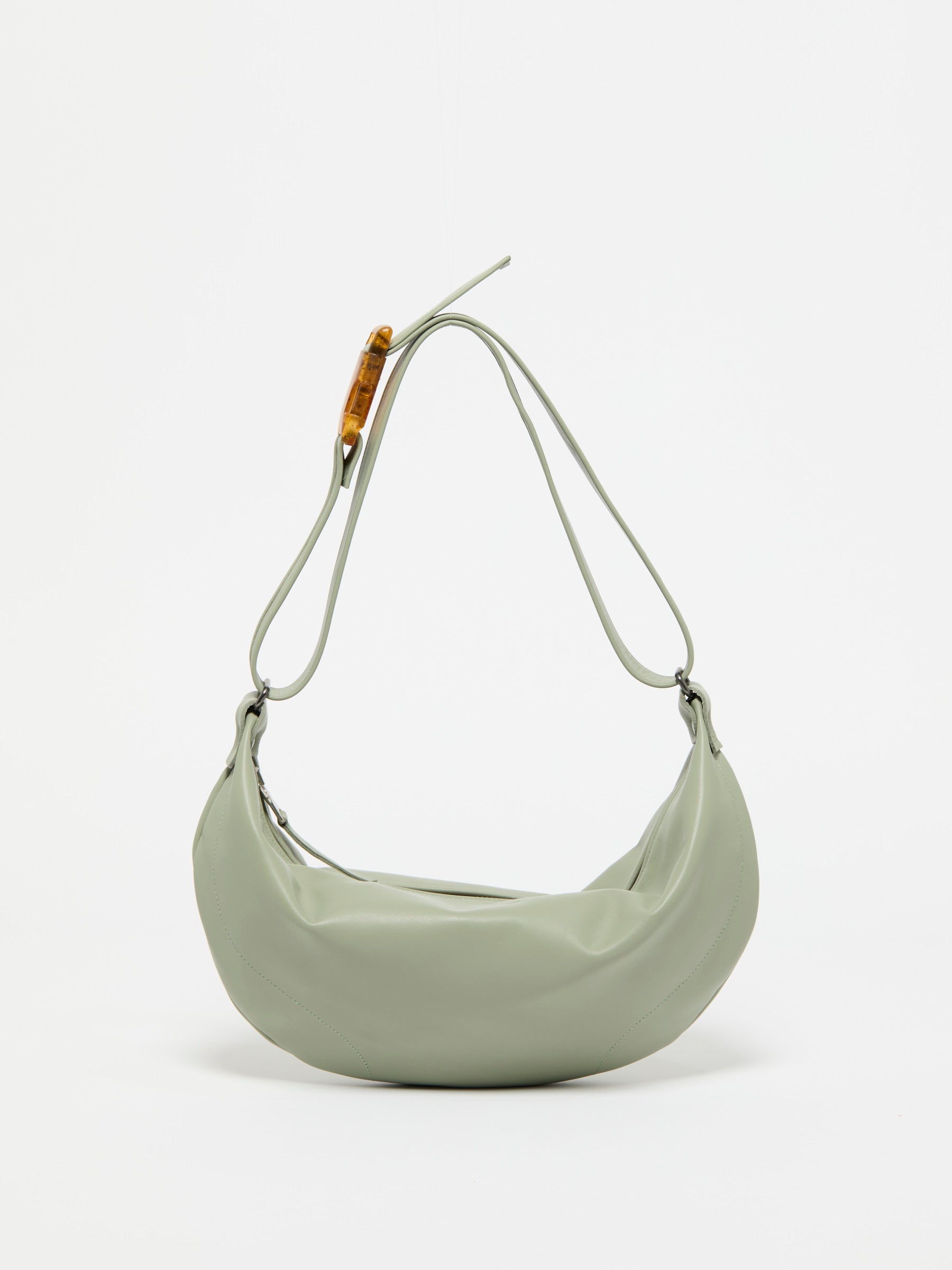 PETIT LUNA LEATHER HALF-MOON BAG