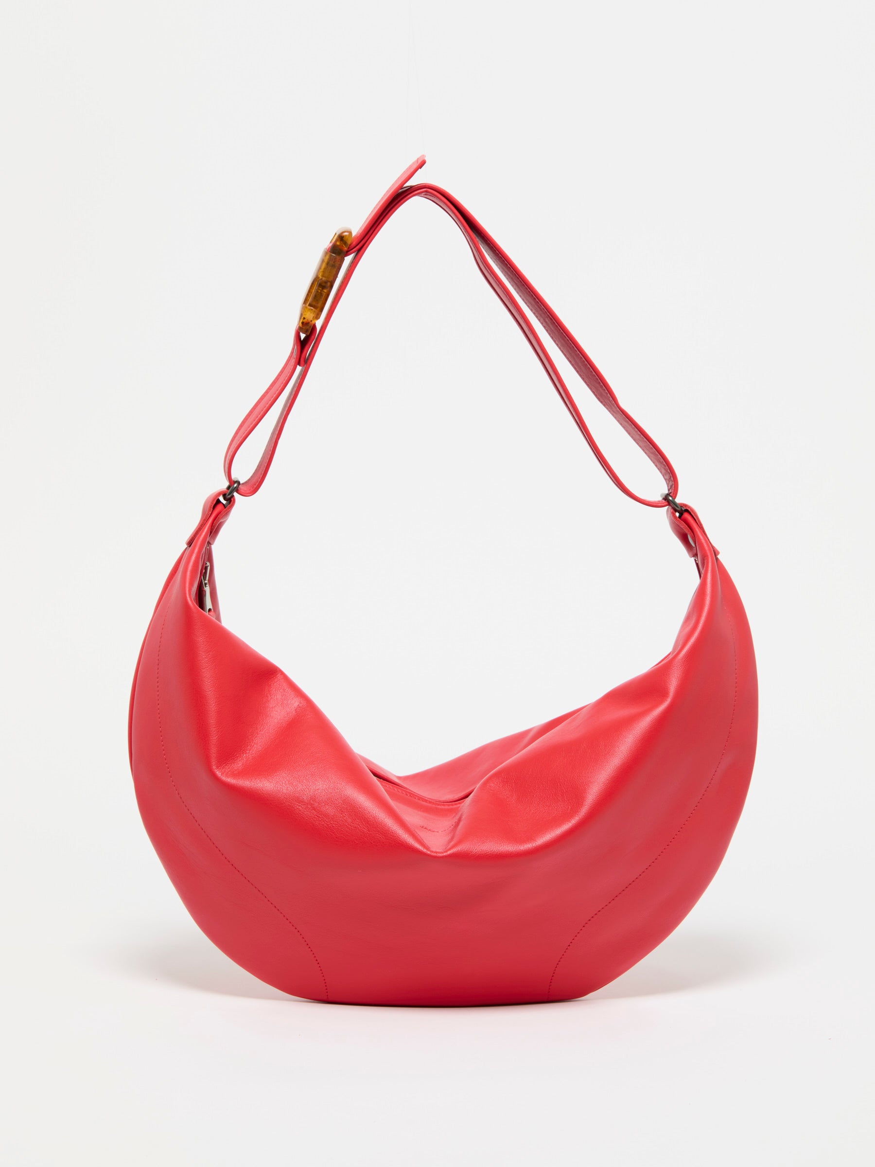 LUNA LEATHER HALF-MOON BAG
