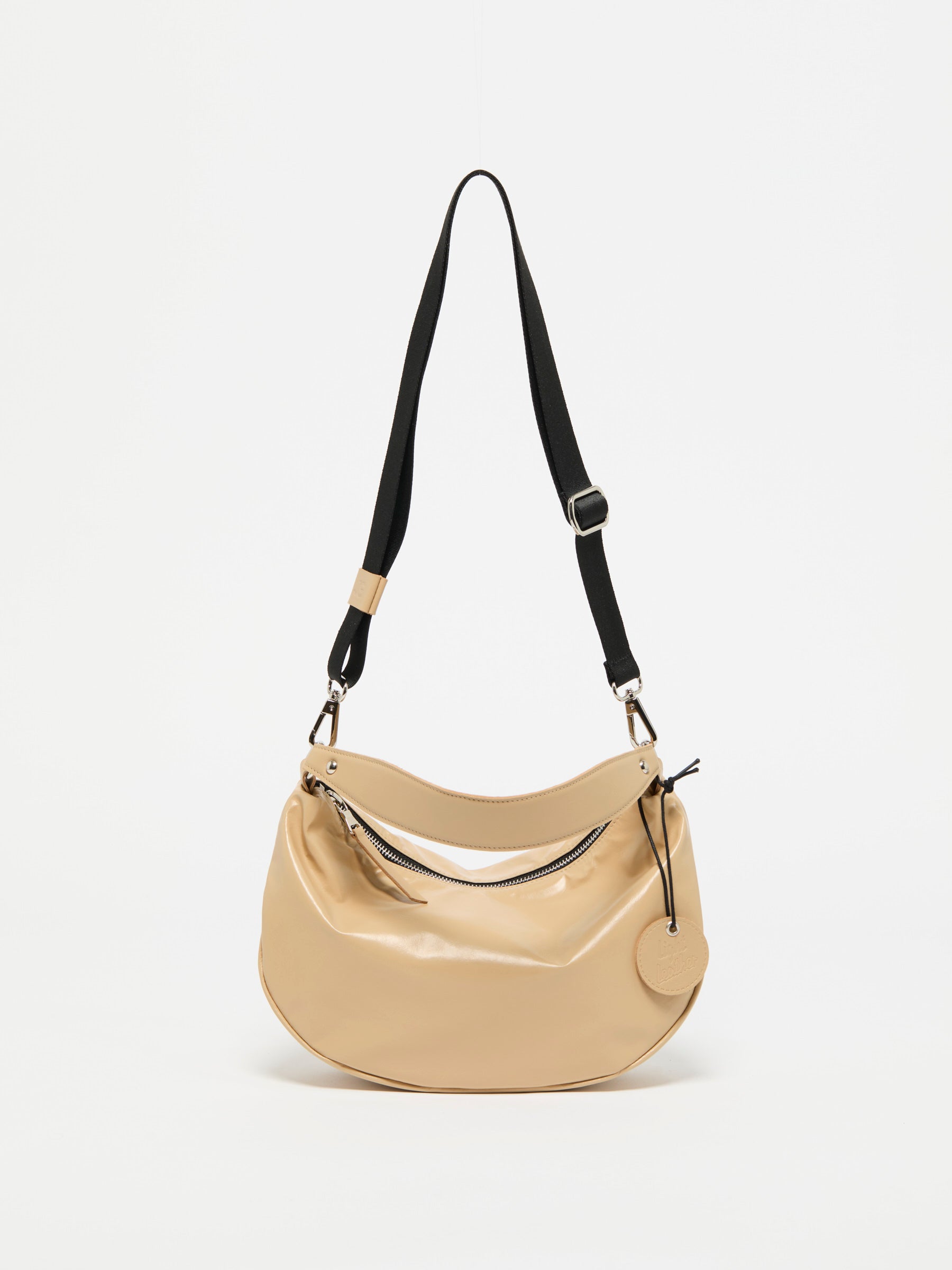 SAC DEMI-LUNE léger en cuir souple PETIT CHARLIE LIGHT LEATHER de chez JACK GOMME