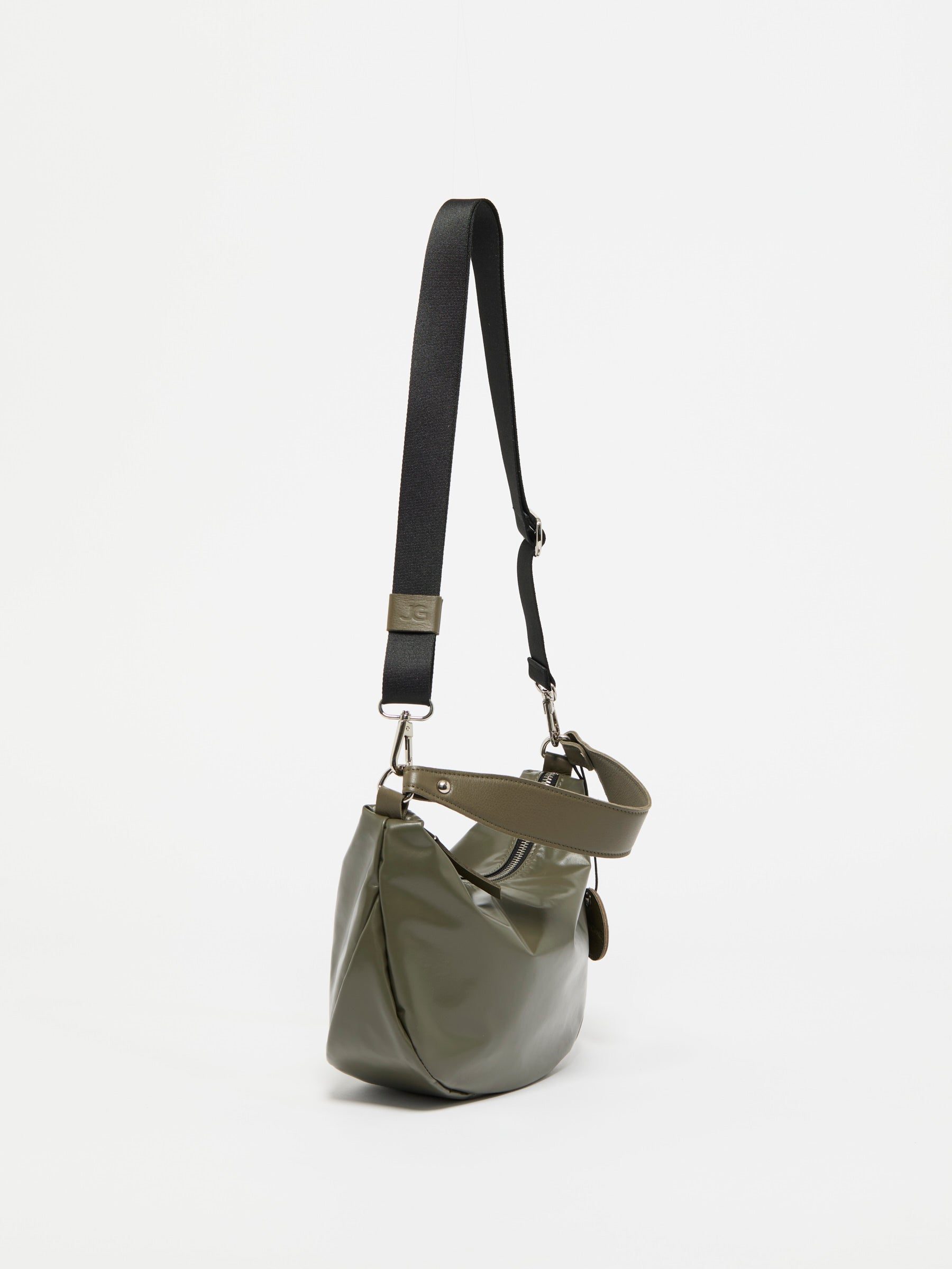 SAC DEMI-LUNE PETIT CHARLIE LIGHT LEATHER