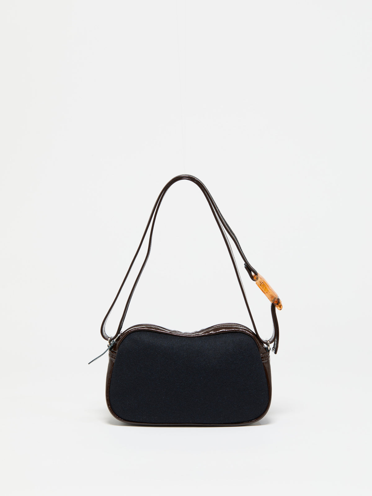 SAC BOWLING PETIT LEBOWL CUIR VERNIS & LAINE