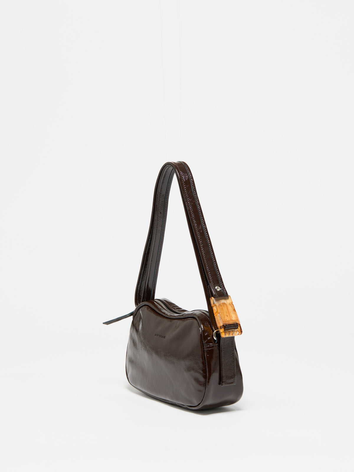PETIT LEBOWL PATENT LEATHER BOWLING BAG