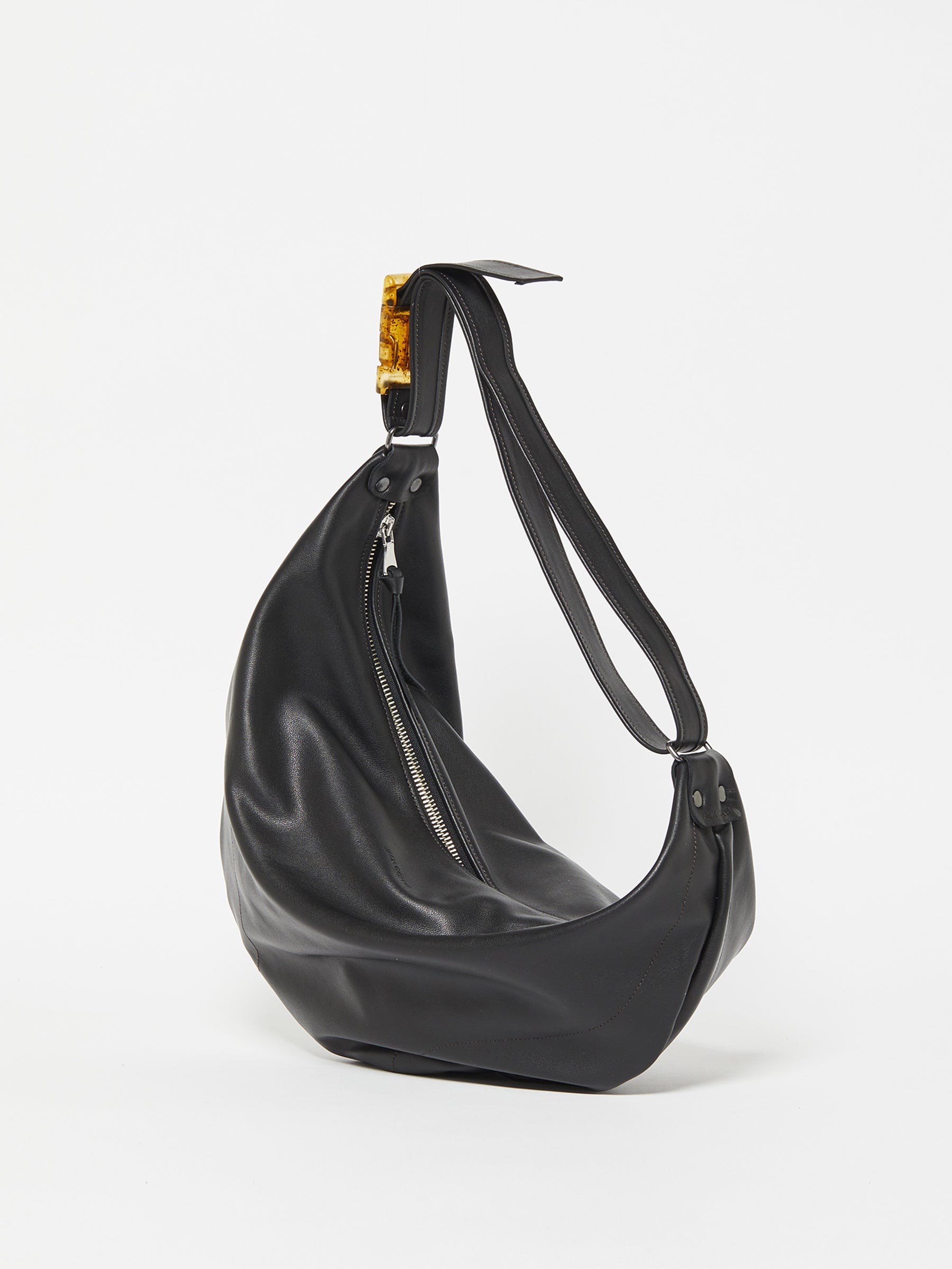 LUNA LEATHER HALF-MOON BAG