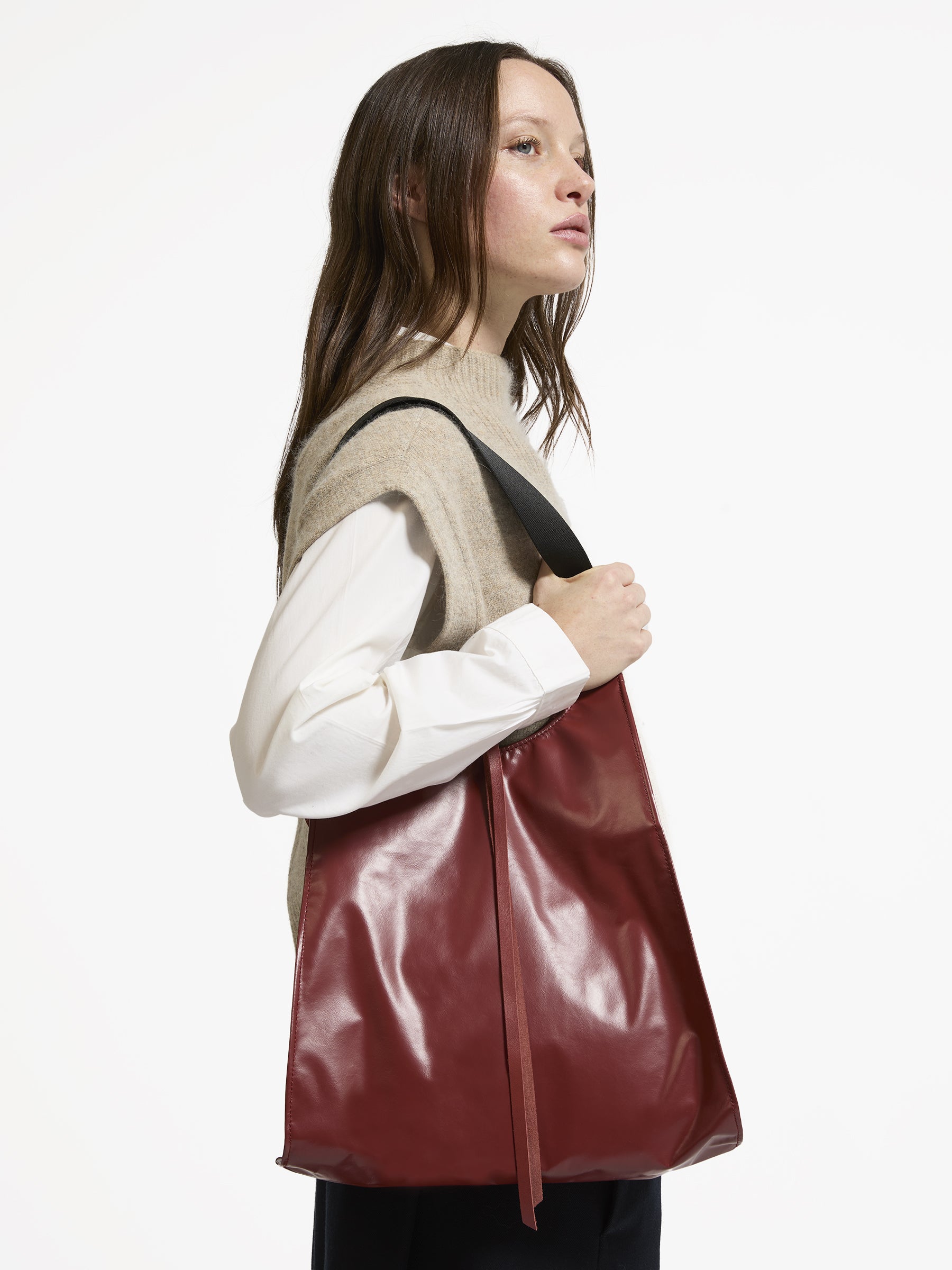 LESAC LIGHT LEATHER ORIGINAL SHOPPING BAG