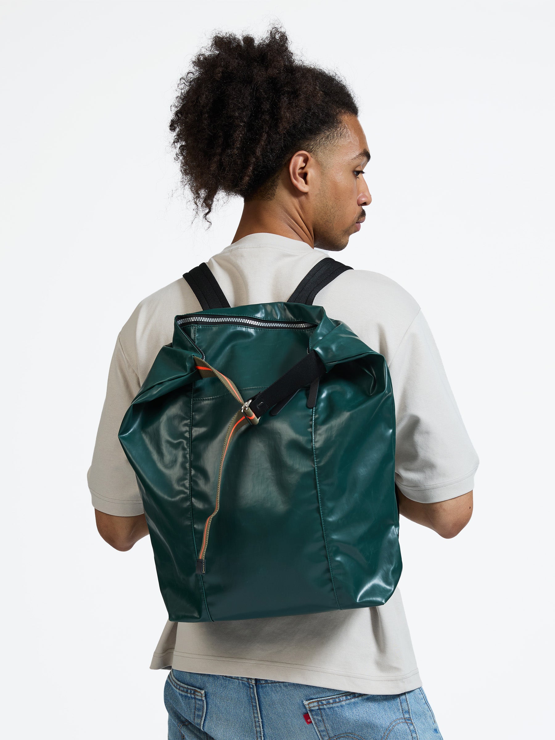 JACK GOMME メタリックグリーン ボストンバッグ LONDRES ESCAPE BACKPACK