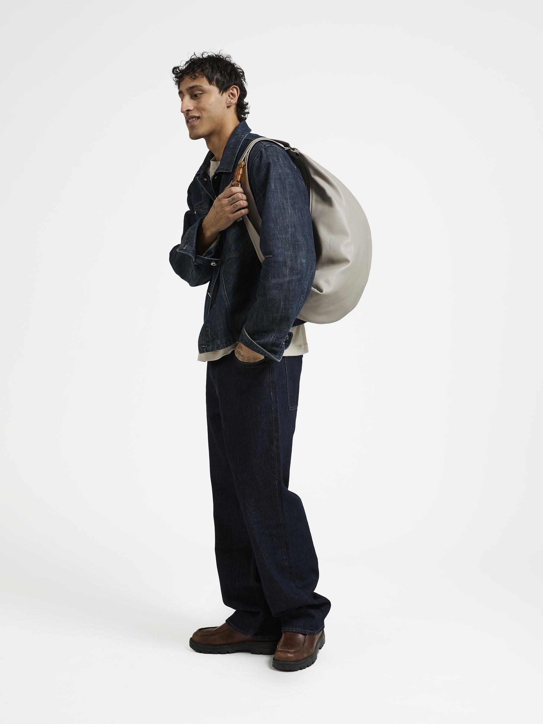 SAC DEMI-LUNE LUNA CUIR