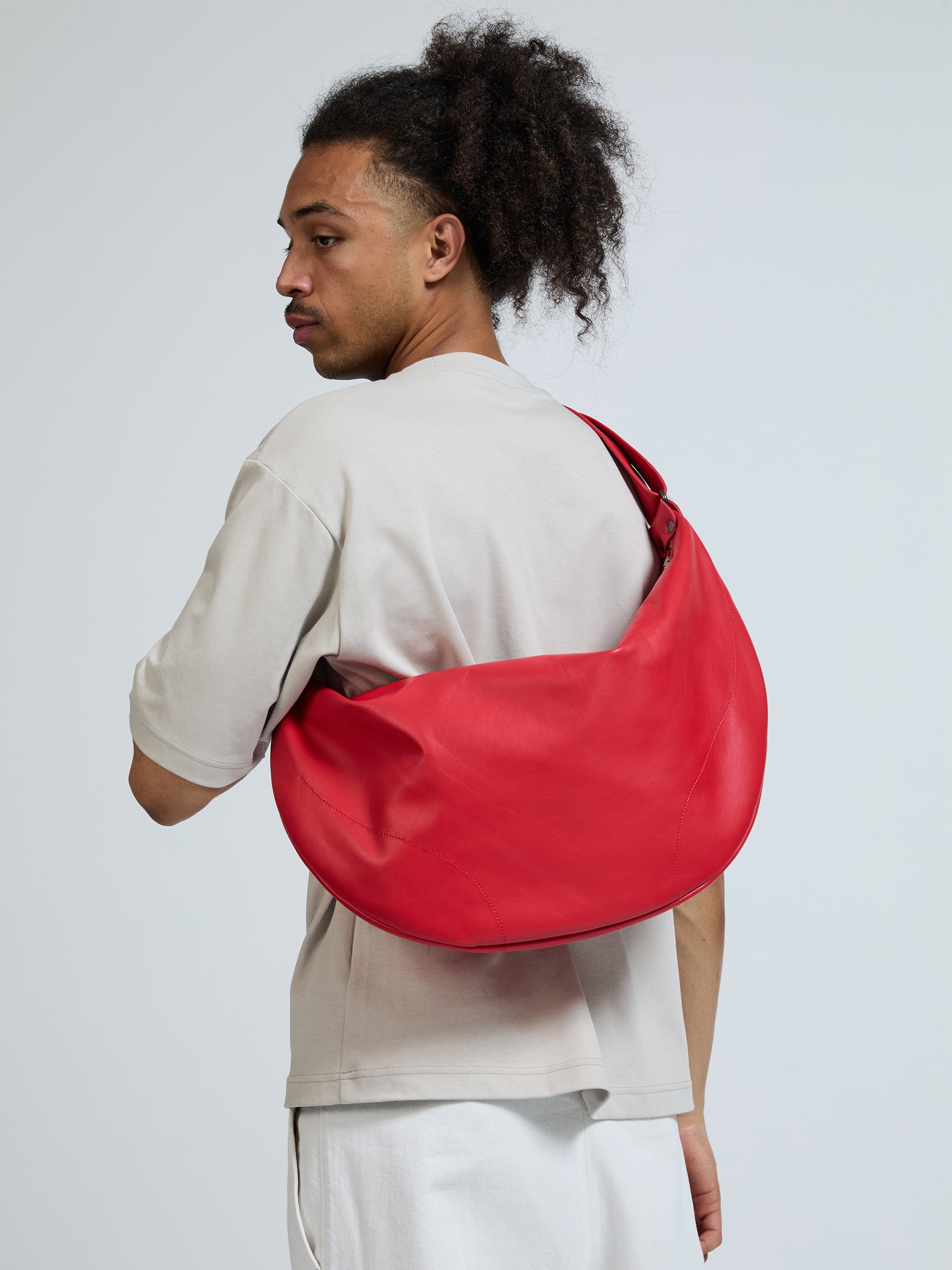 LUNA LEATHER HALF-MOON BAG