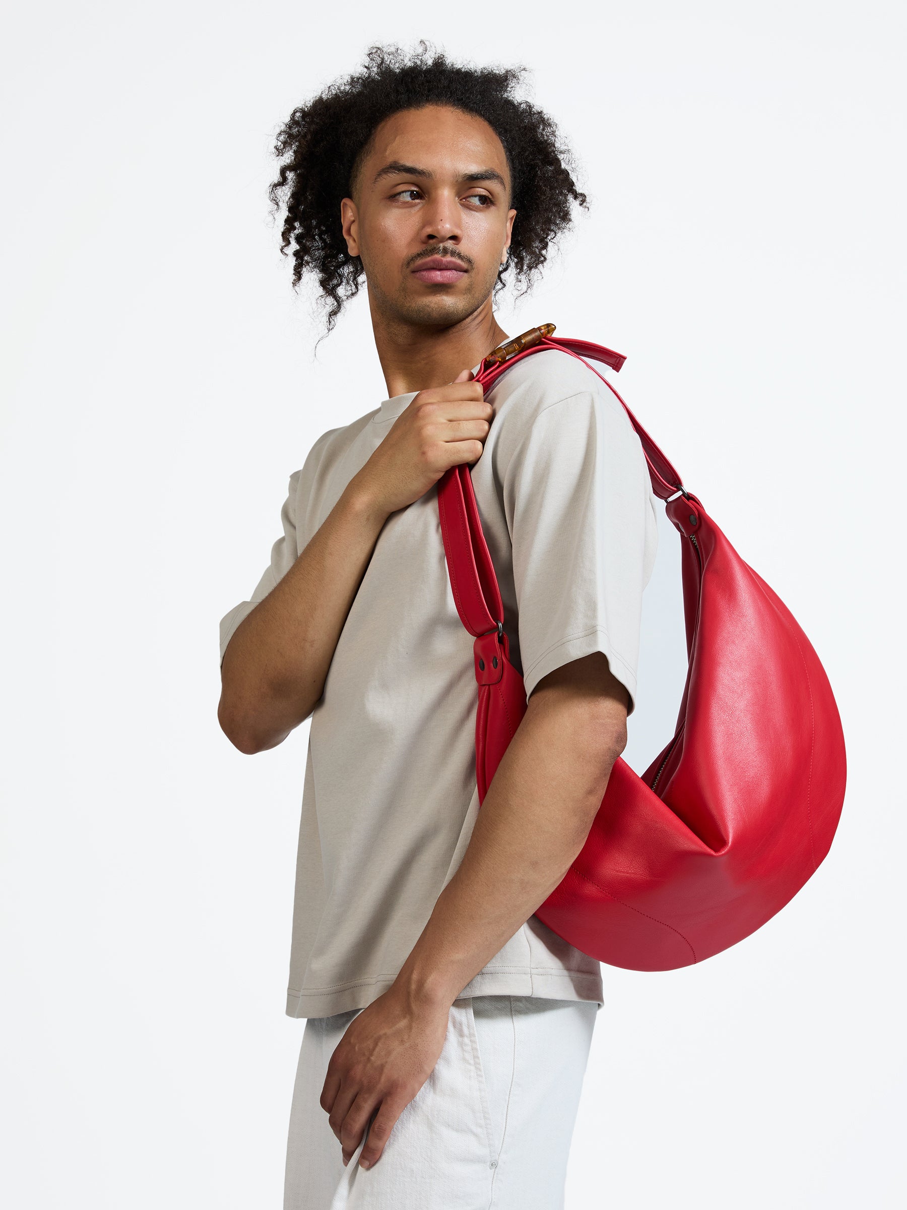 LUNA LEATHER HALF-MOON BAG