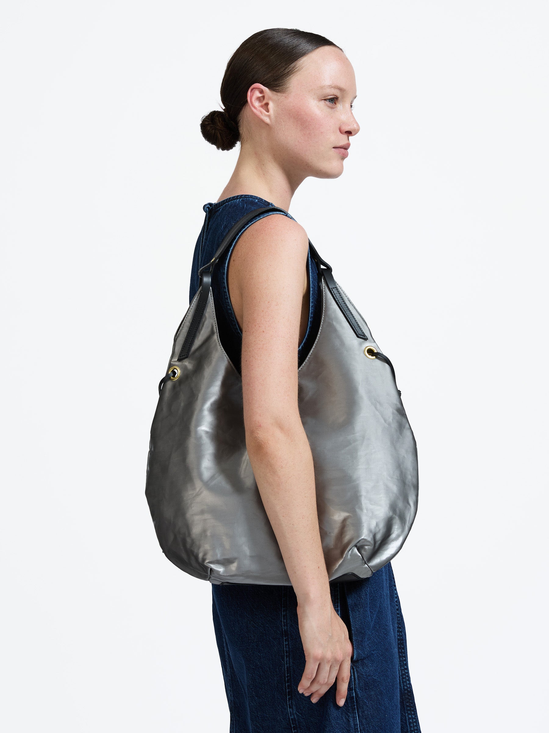 SAND LINEN SHOPPING BAG