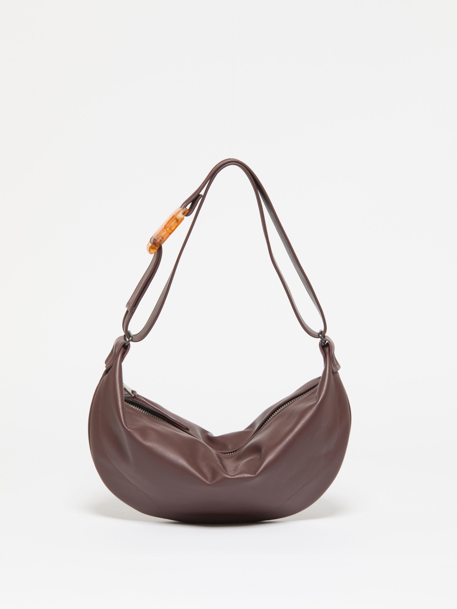 ELLE LEATHER HALF-MOON BAG