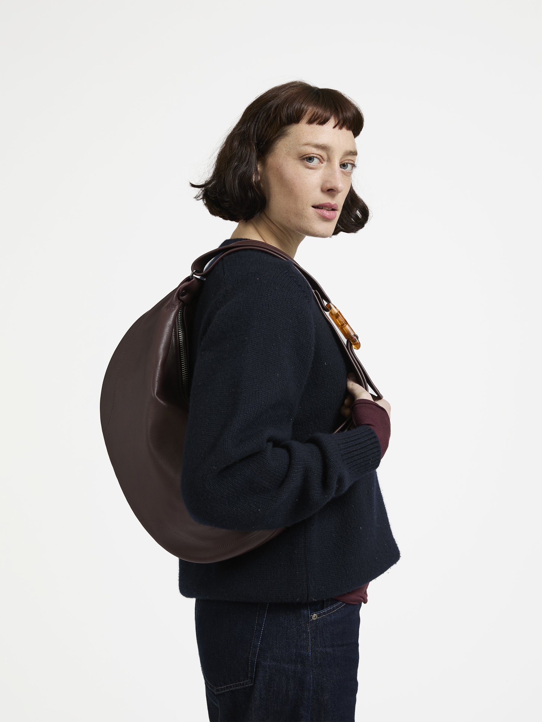 SAC DEMI-LUNE PETIT LUNA CUIR