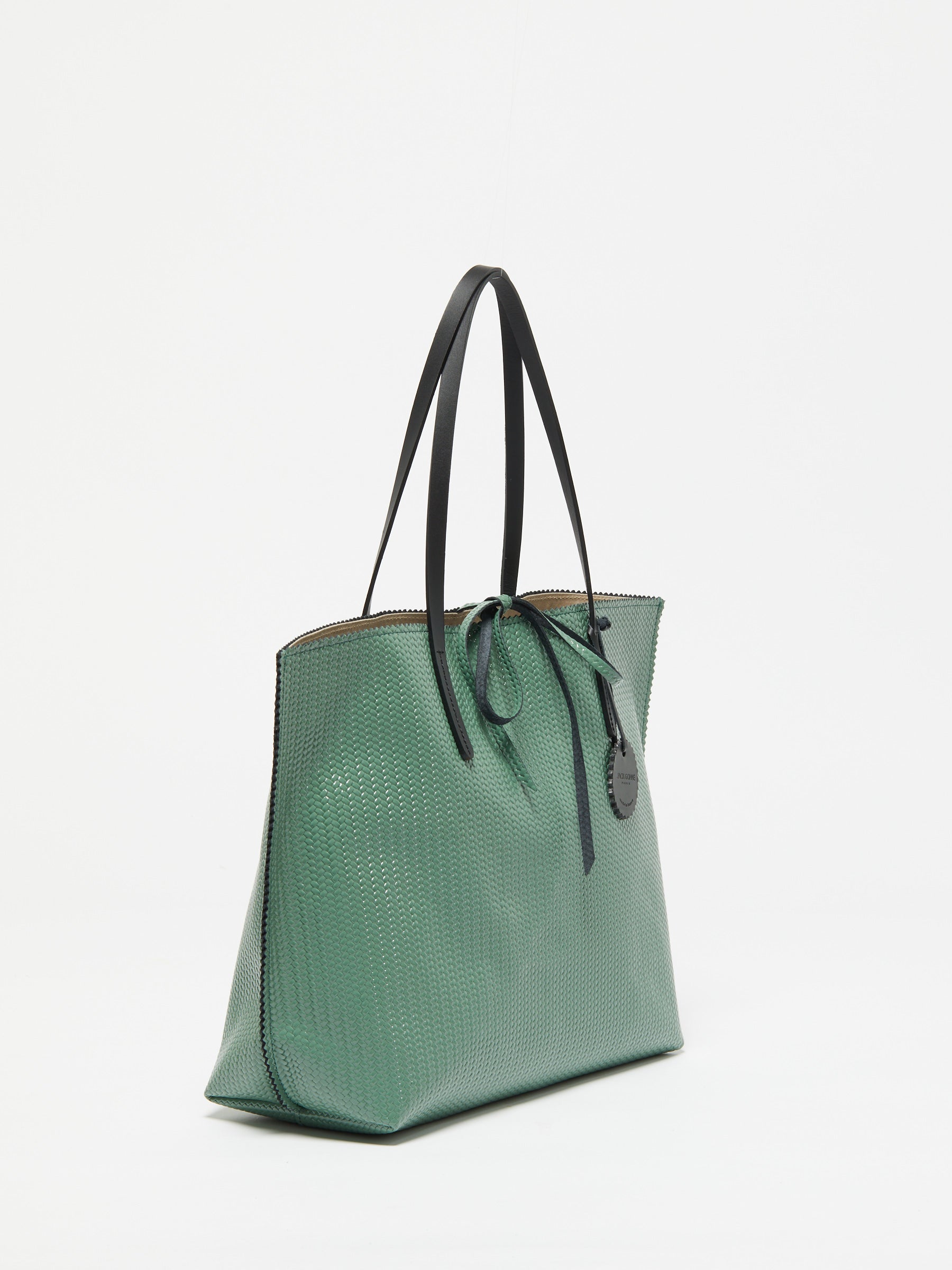 LIBRE BRAIDED LEATHER TOTE BAG