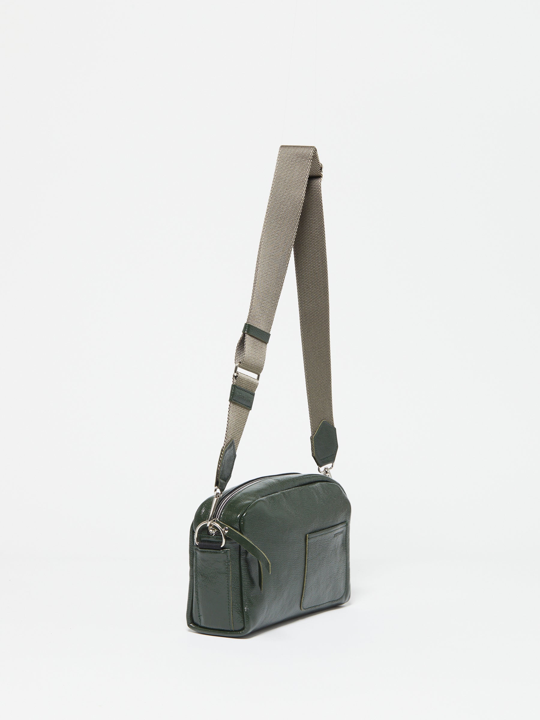 ROCK CUIR VERNIS SHOULDER BAG