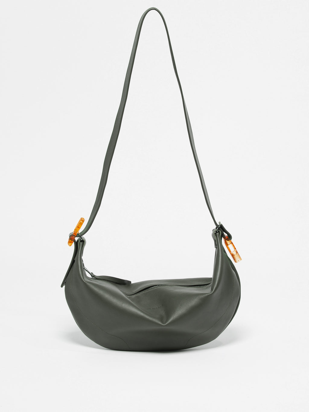 Leather Women's Banana Bag Black Leather Banana Bag 