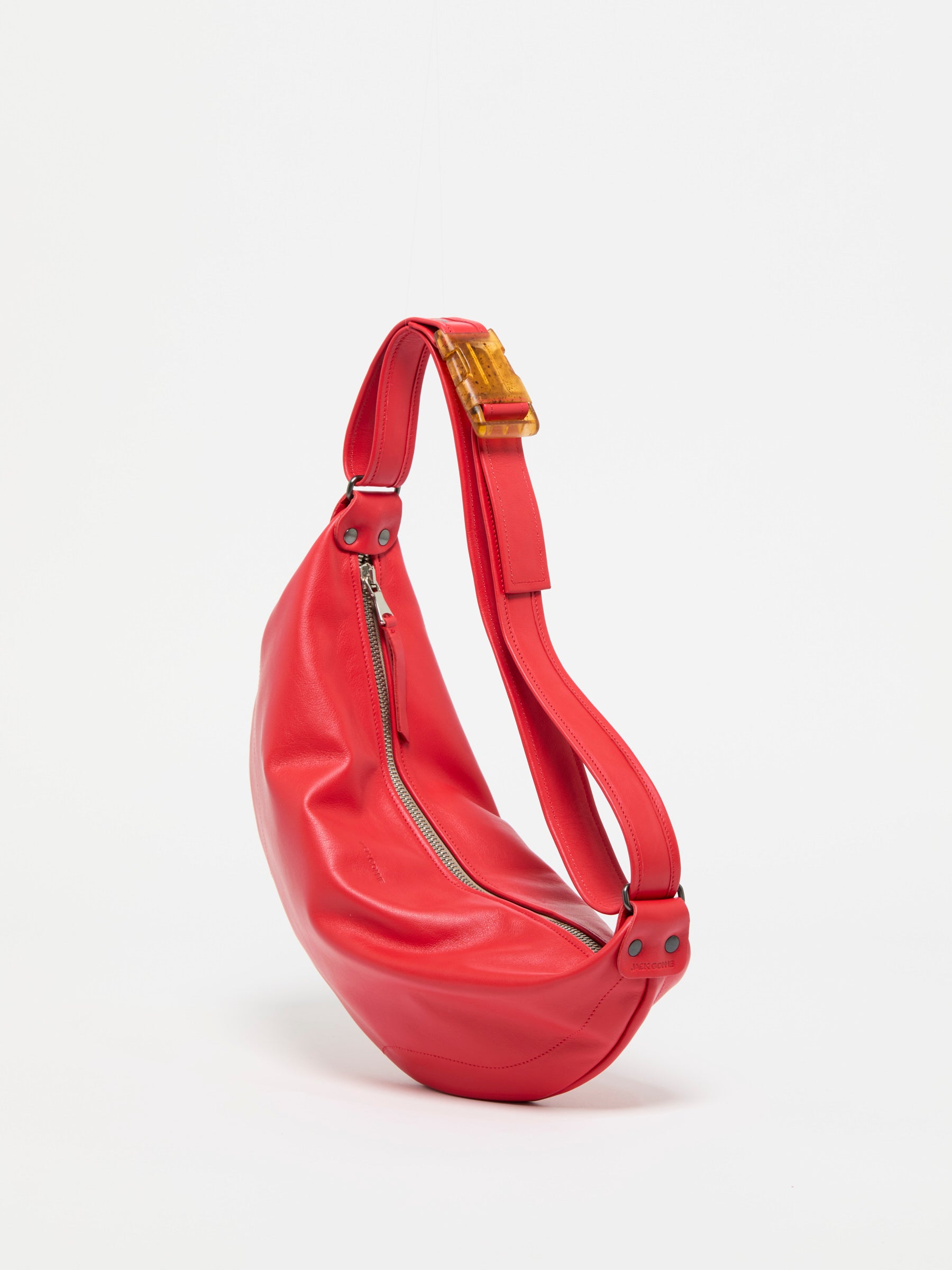 PETIT LUNA LEATHER HALF-MOON BAG