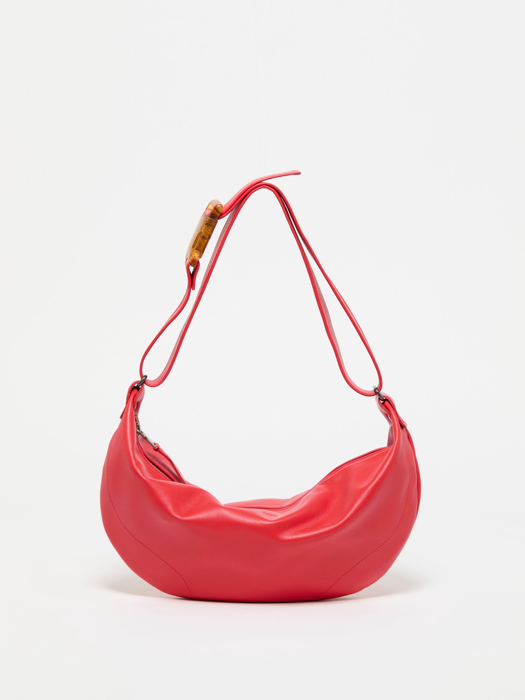 PETIT LUNA LEATHER HALF-MOON BAG