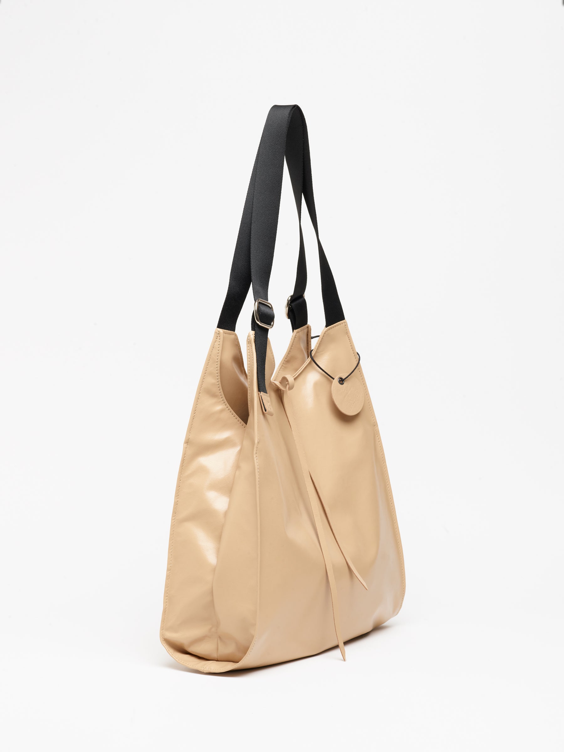 LESAC LIGHT LEATHER SHOPPING BAG