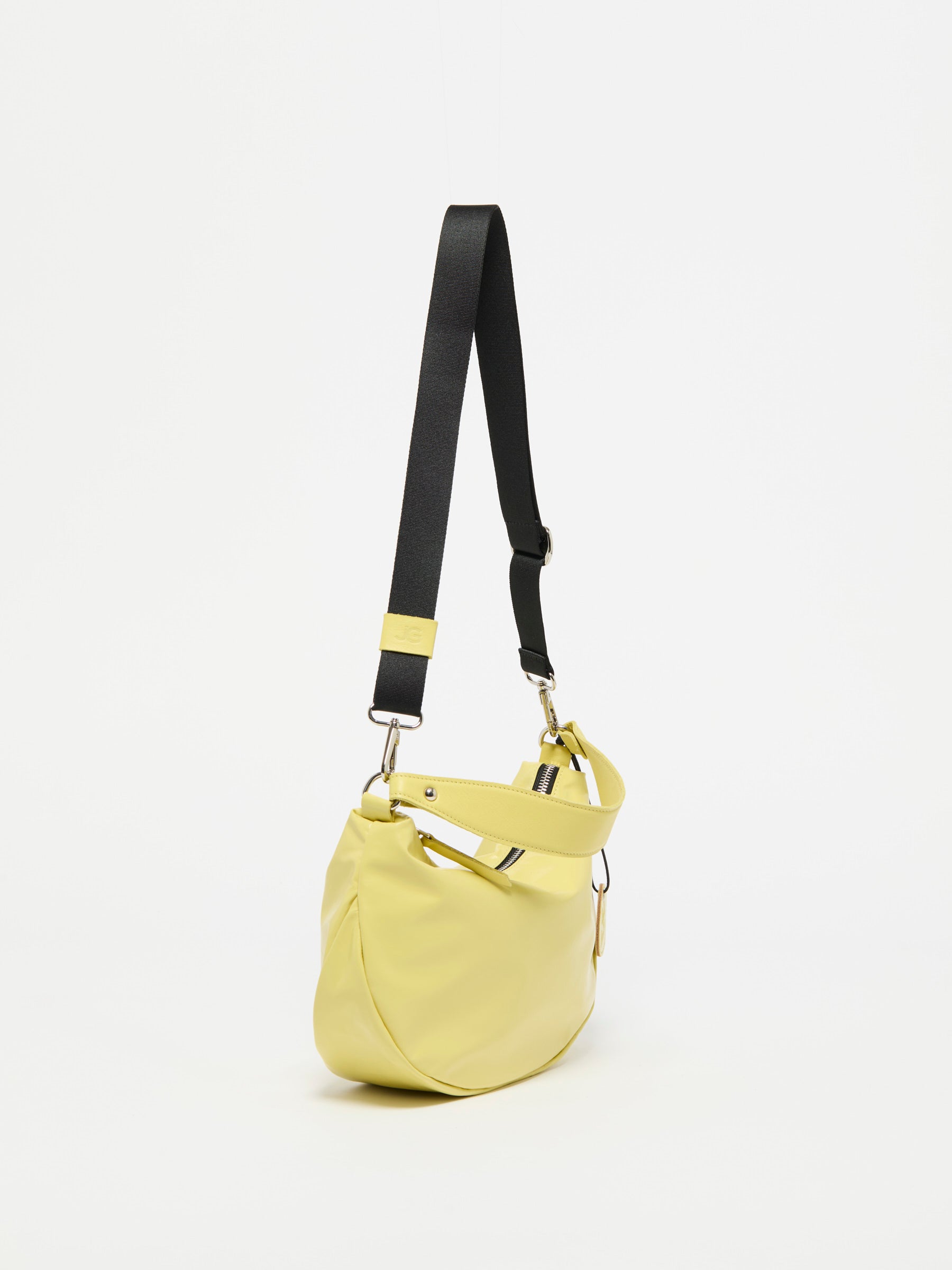 PETIT CHARLIE LIGHT LEATHER HALF-MOON BAG