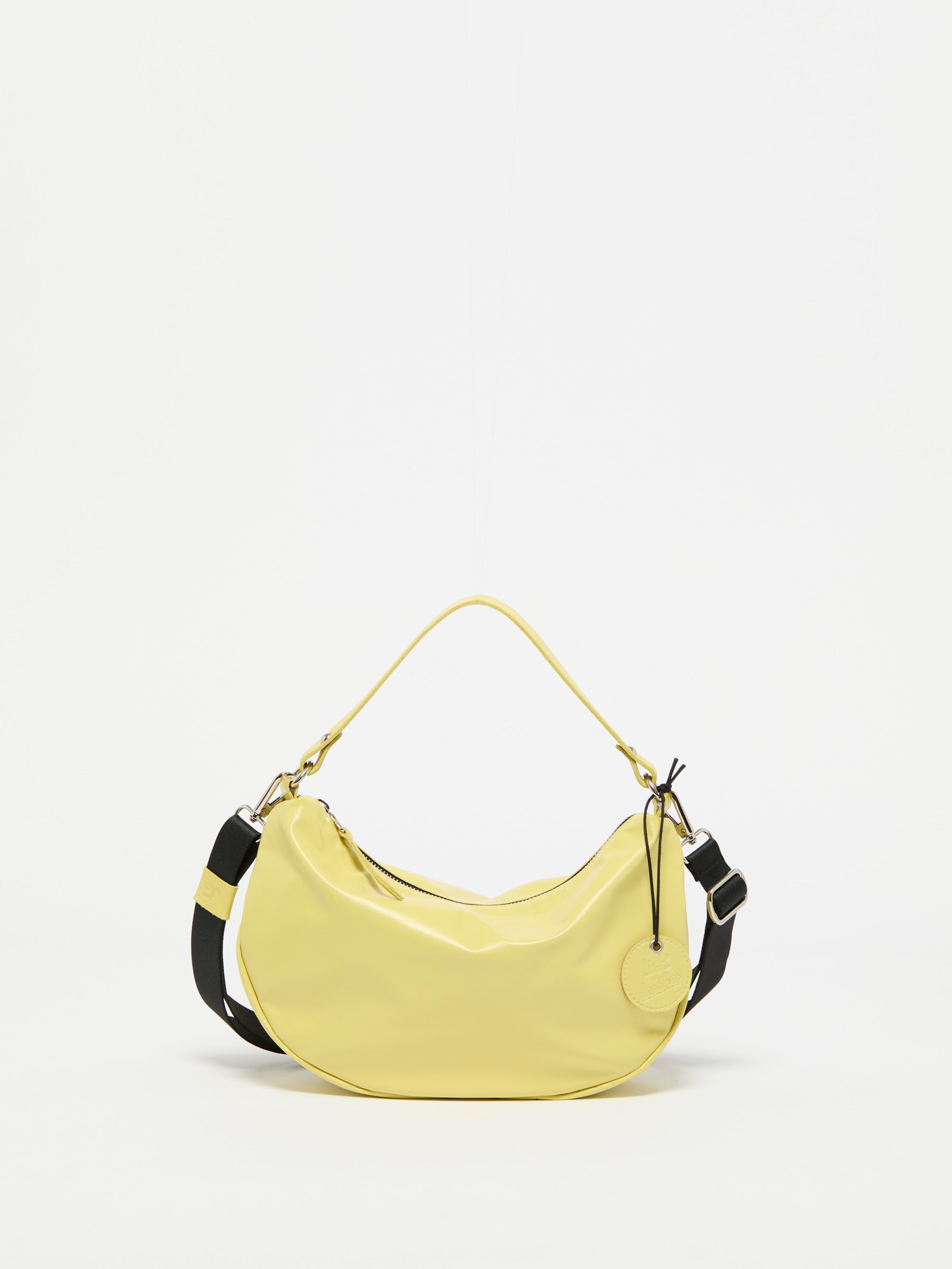 PETIT CHARLIE LIGHT LEATHER HALF-MOON BAG