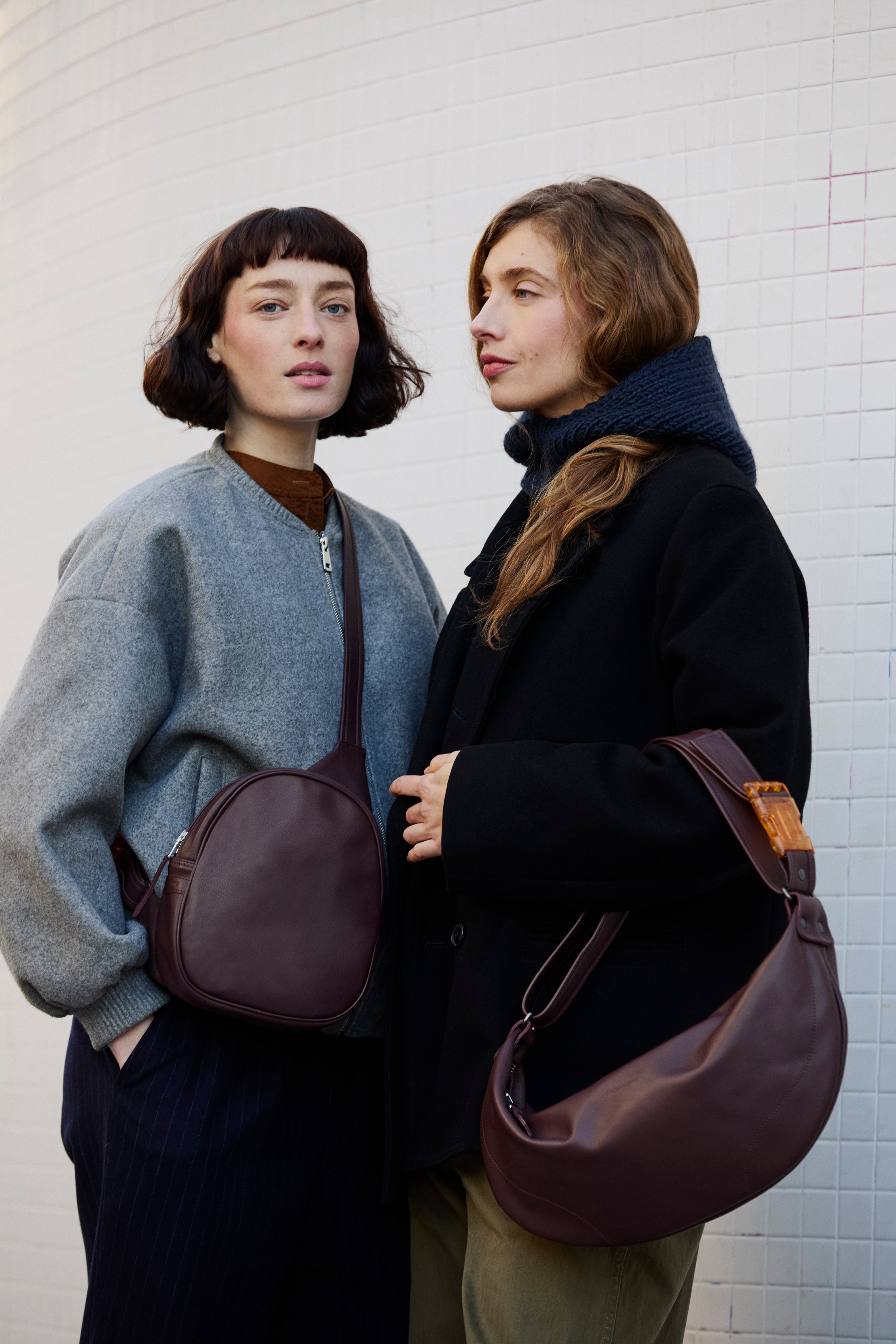 ELLE LEATHER HALF-MOON BAG
