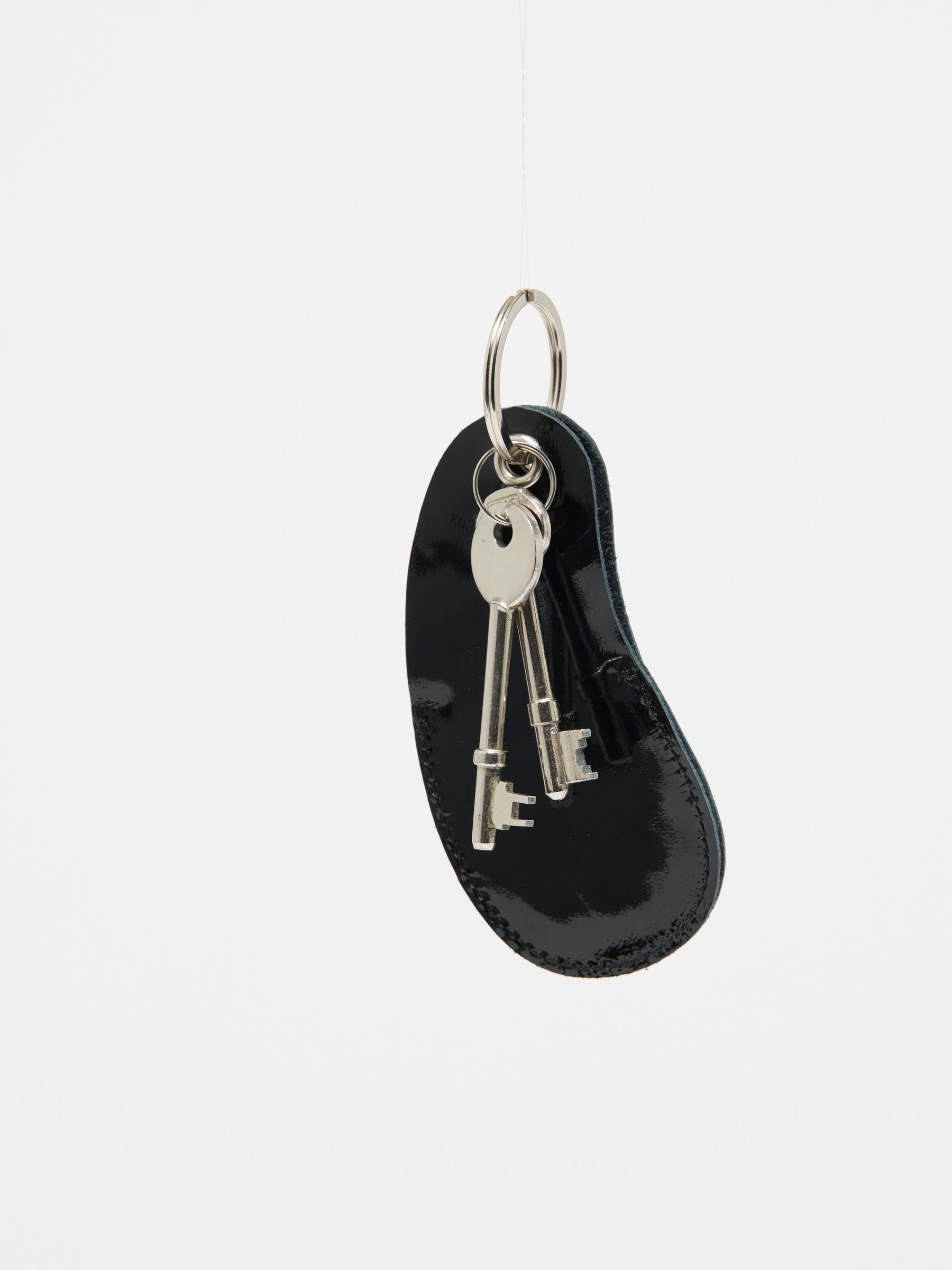 PORTE-CLEFS BEAN CUIR VERNIS