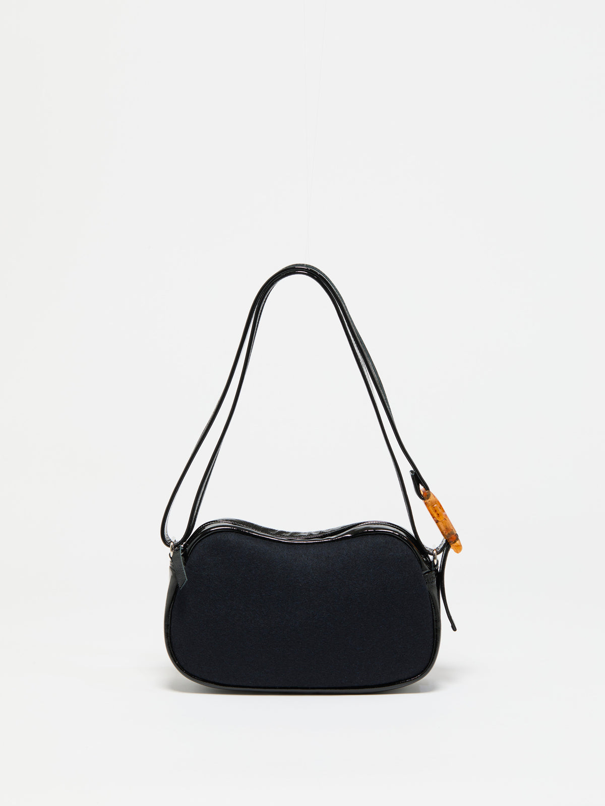 SAC BOWLING PETIT LEBOWL CUIR VERNIS & LAINE