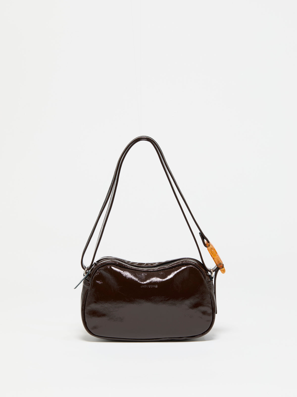 PETIT LEBOWL PATENT LEATHER BOWLING BAG