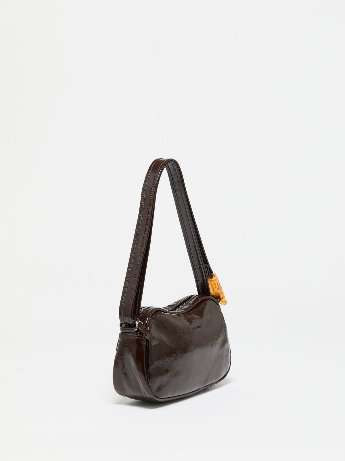 PETIT LEBOWL PATENT LEATHER BOWLING BAG