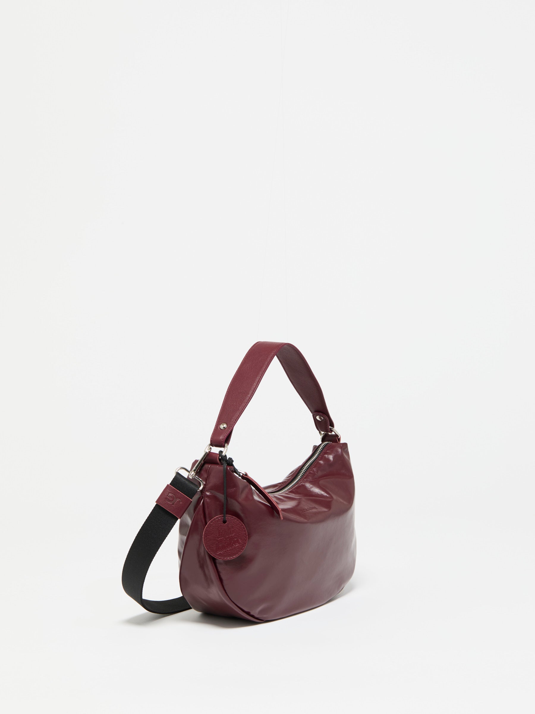 SAC DEMI-LUNE PETIT CHARLIE LIGHT LEATHER