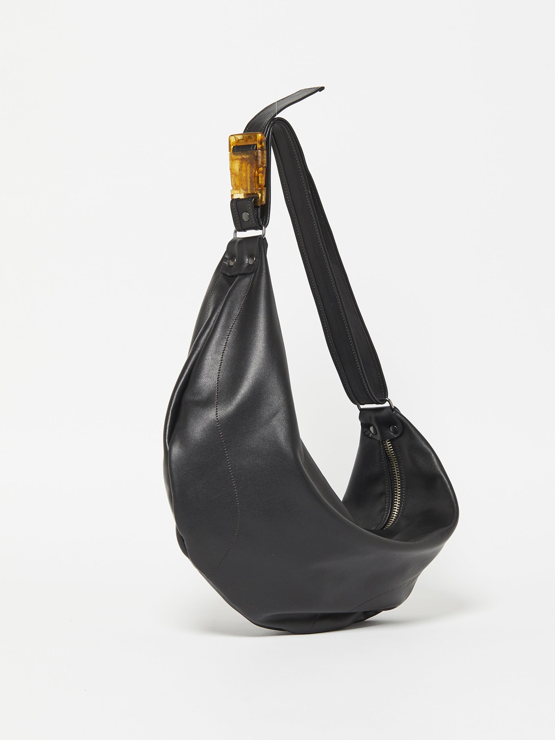 LUNA LEATHER HALF-MOON BAG