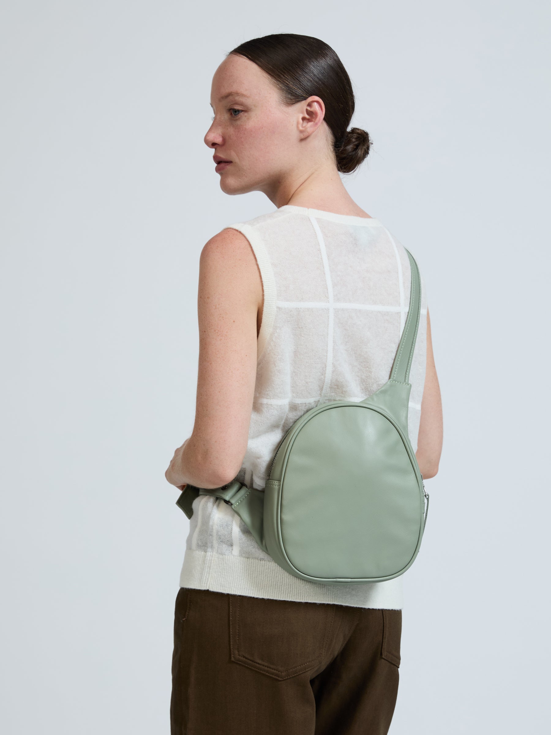 KANGAROO LEATHER ASYMMETRICAL BAG