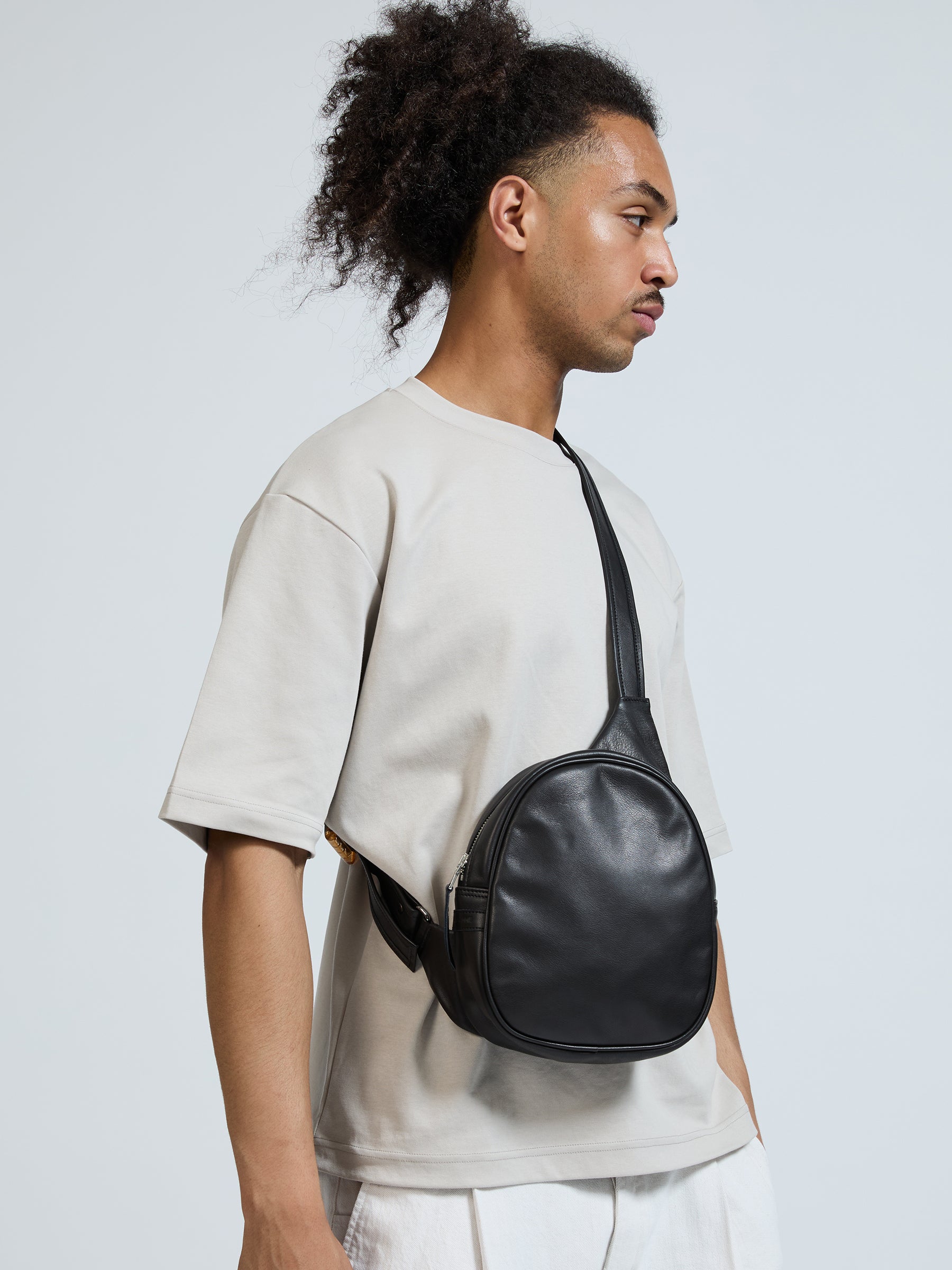 KANGAROO LEATHER ASYMMETRICAL BAG