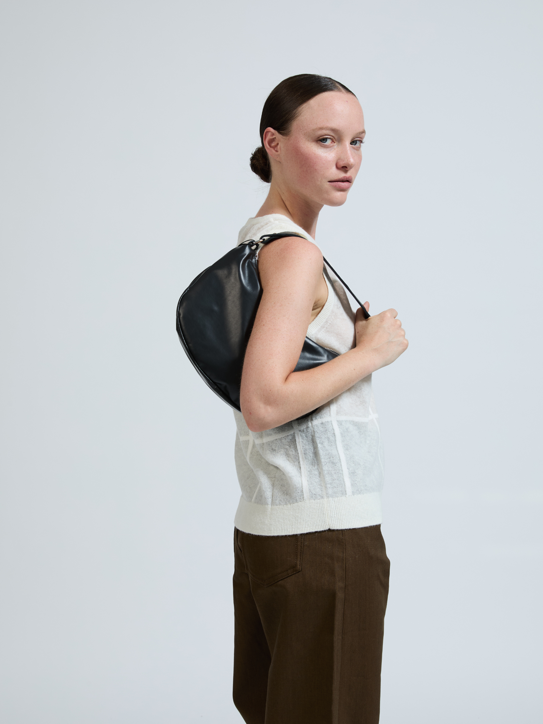 NIKITA LIGHT LEATHER ORIGINAL HALF-MOON BAG
